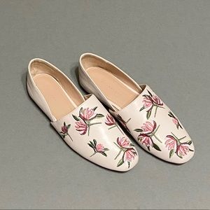 Zara Embroidered Floral Loafers/Flats